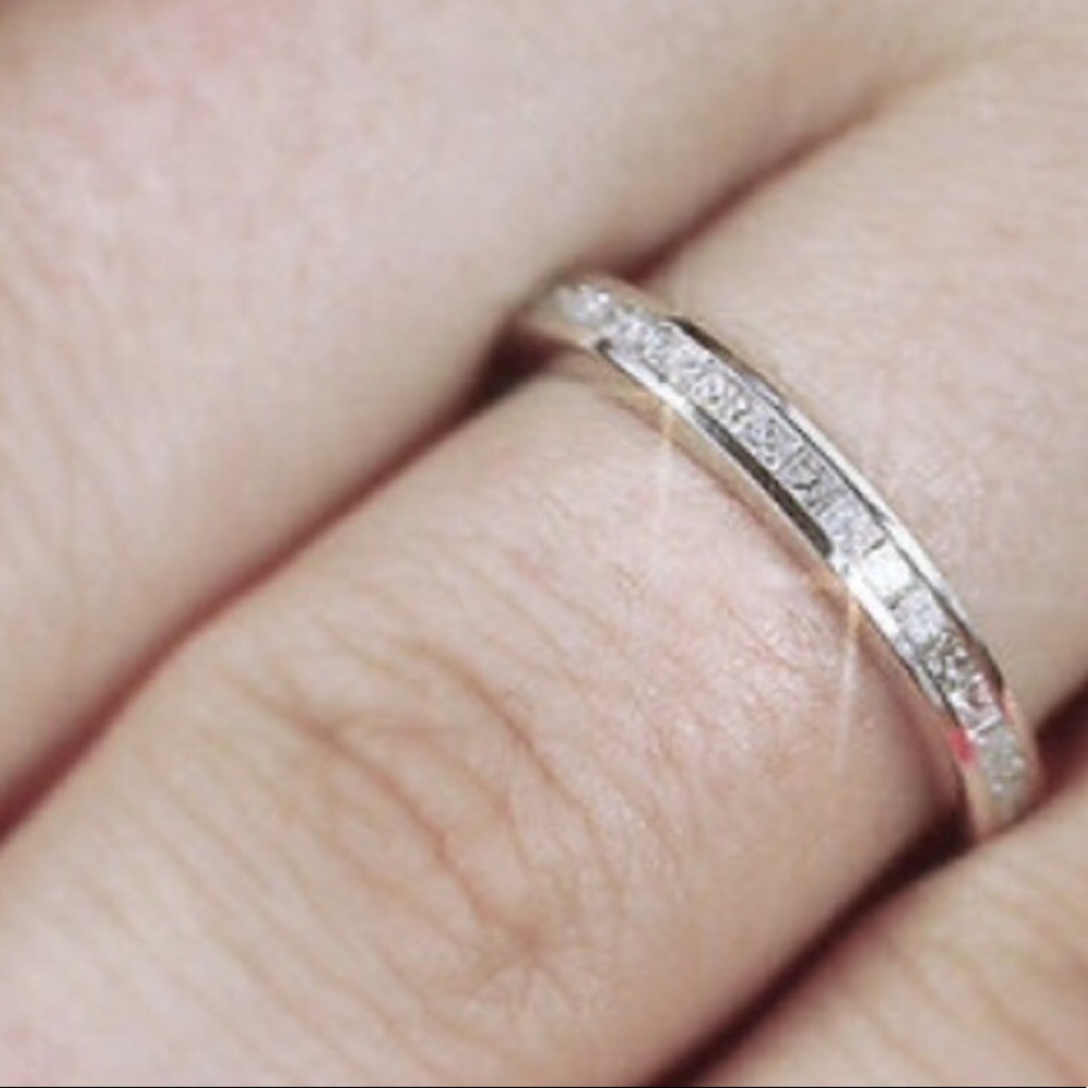 ONE LEFT 1/5 CTW NATURAL Diamond Channel Band - Picture 3 of 3